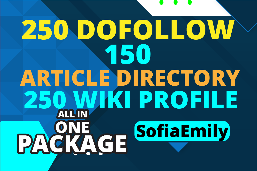 Google top ranking 250 Dofollow 150 Article Directory...