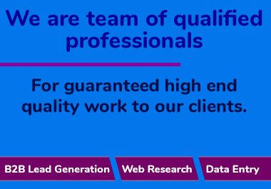 We will do lead generation, data entry & web res...