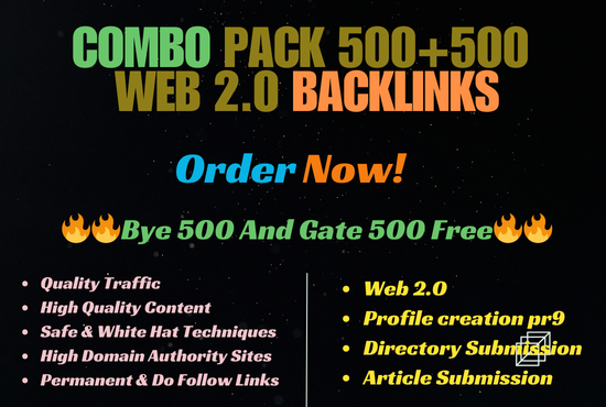 Boost Combo Pack 500+500 Your Websites Ranking with H...