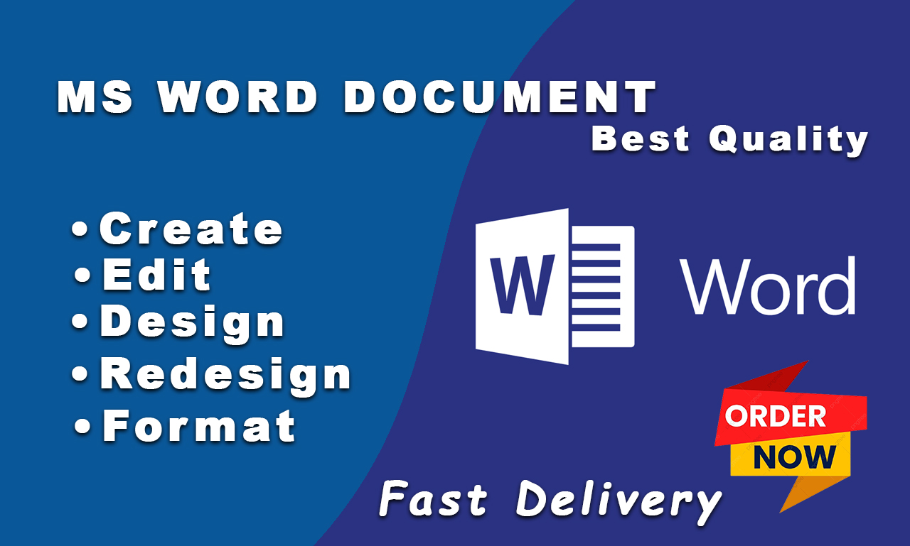 Format, edit, design, and type word documents quic...