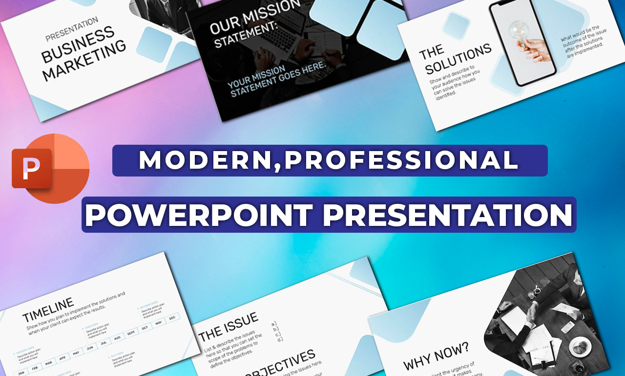 I will design professional modern powerpoint presenta...