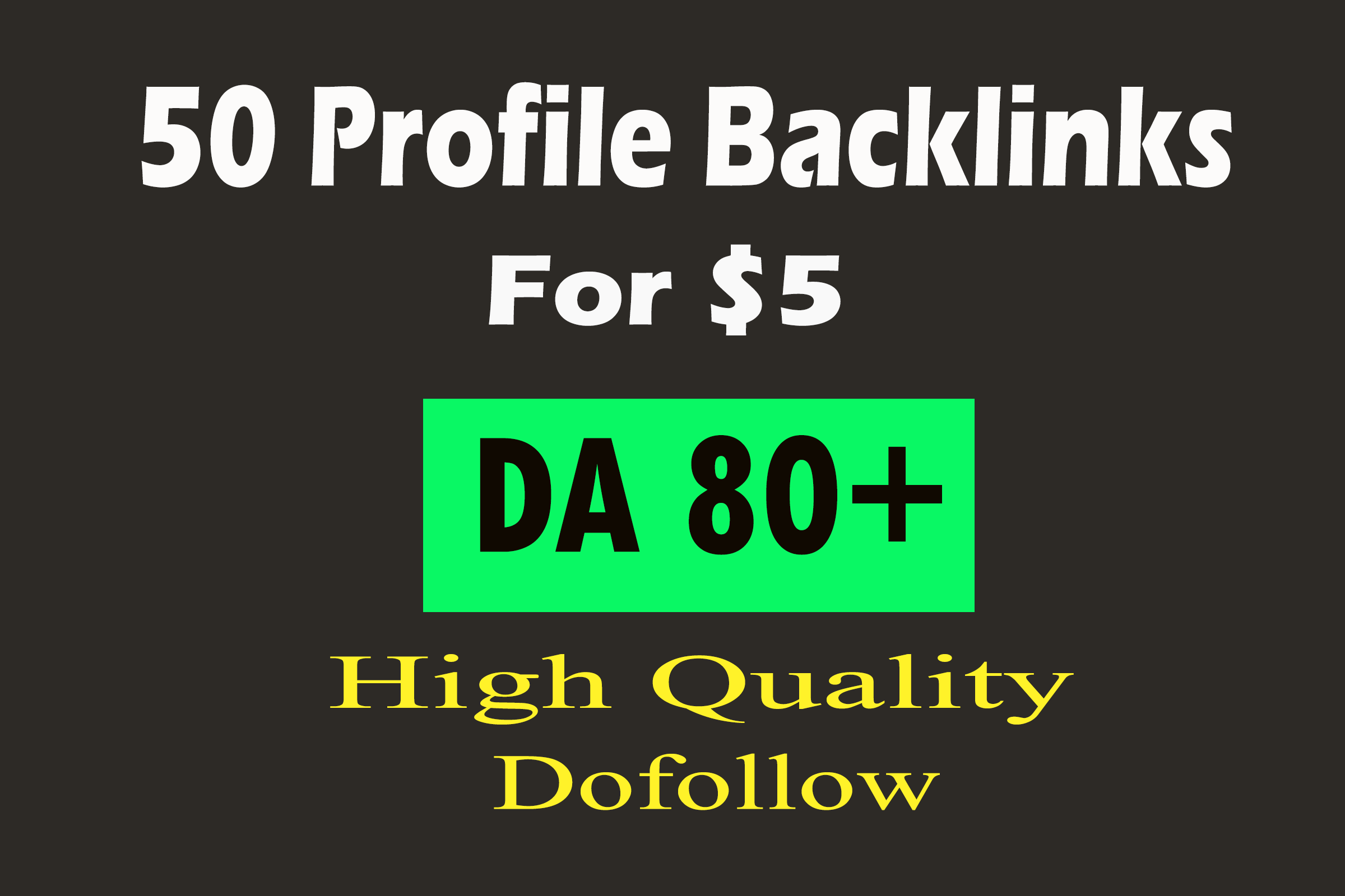 I Will Build 50 Dofollow SEO Profile Backlinks With D...