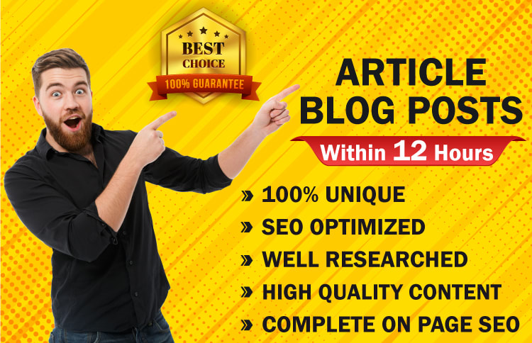 I will do best unique SEO article and content writing...