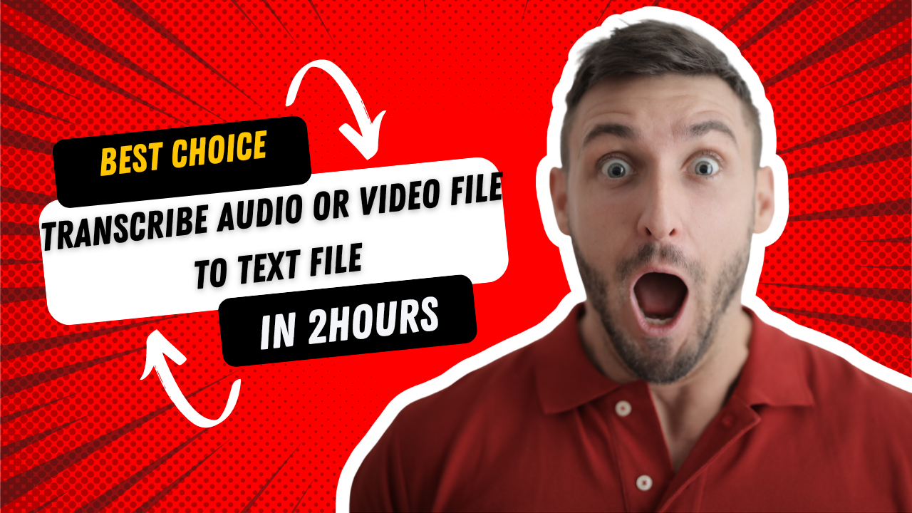 I Will Transcribe audio or video file to text file in...