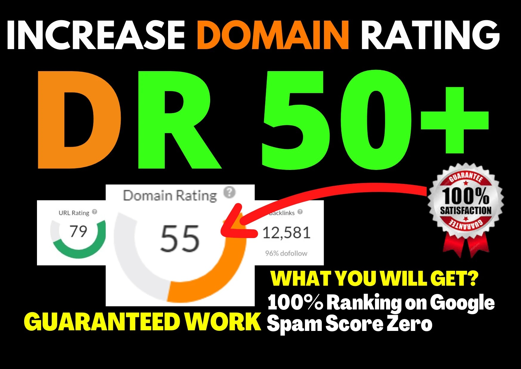 Guaranteed Increase Your Domain Rating Ahrefs DR 50 P...