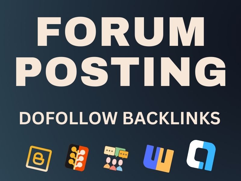 I will manually create 60 forum Posting do follow bac...