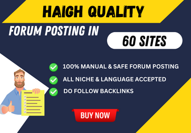 I will manually build high DR DA niche forum backlink...
