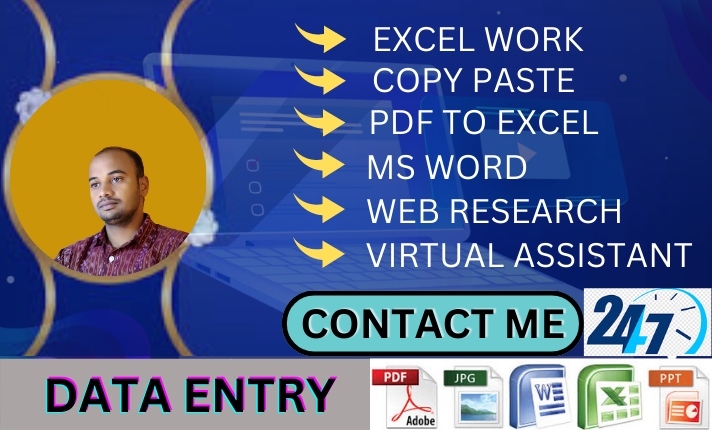 I will do professional data entry, web search, copy...