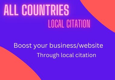 I will do local citation or business listing for your...