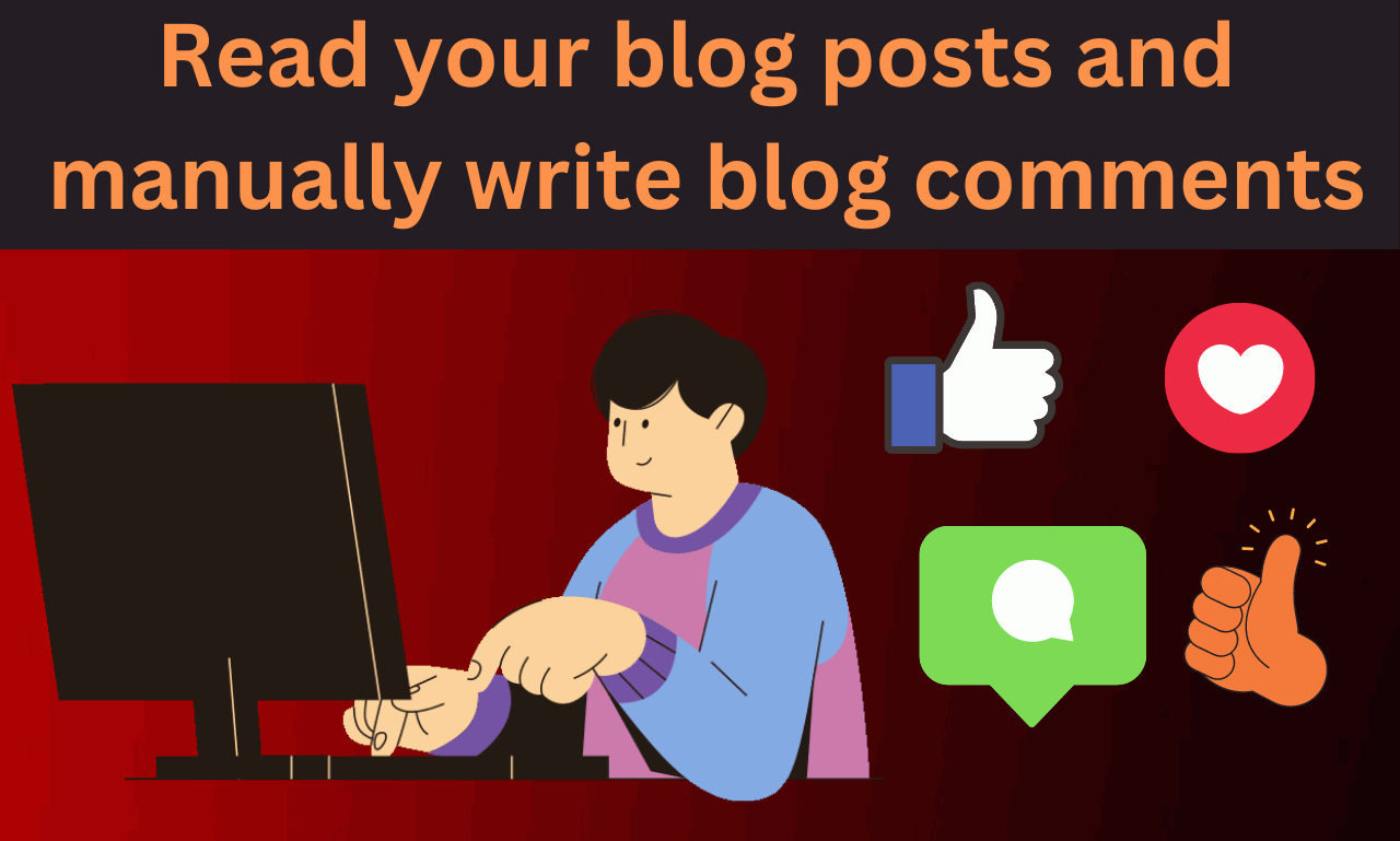 I will read your blog posts and leave genuine comment...