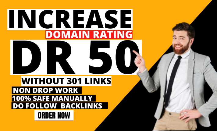 I will increase ahrefs dr 50 without redirect link, ...