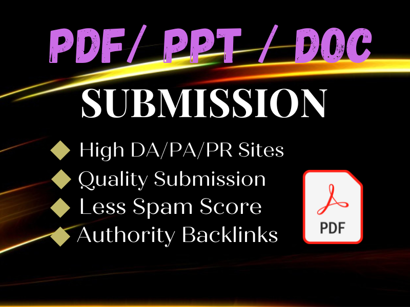 I'll manually submit 50 PDFs to high-authority websit...