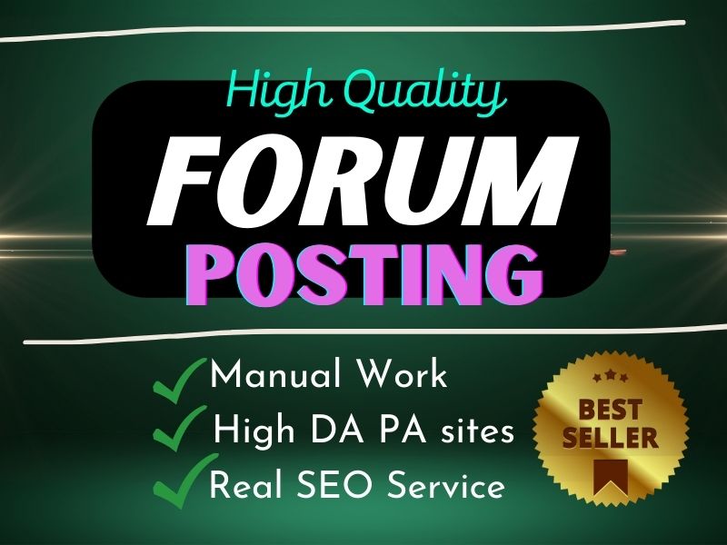 I will post 60 High Quality SEO forum posting backlin...