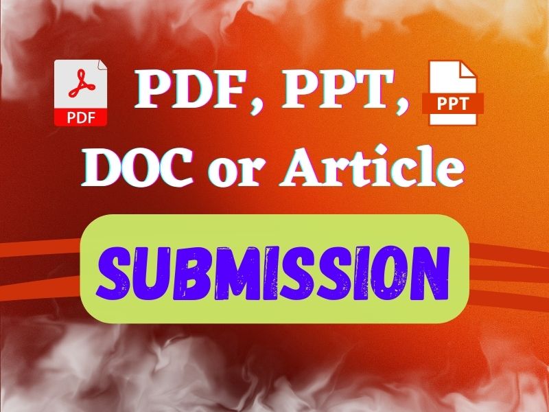 I will submit pdf/ppt/document/article on 100 sharing...