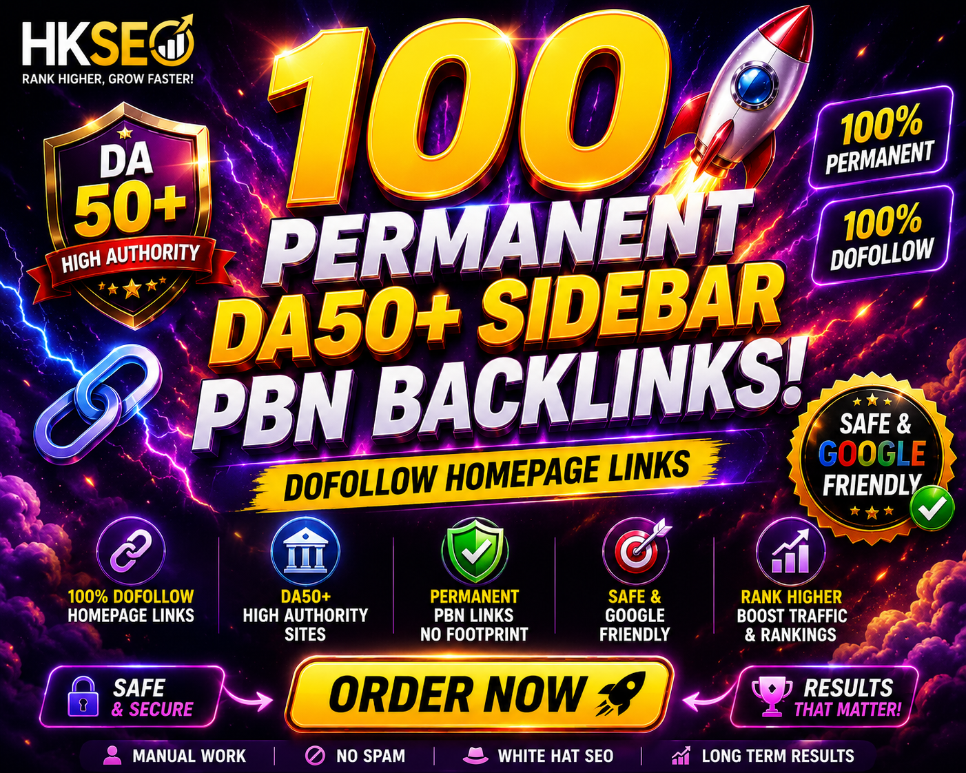 100 Permanent DA50+ Sidebar PBN Backlinks Dofollow Ho...