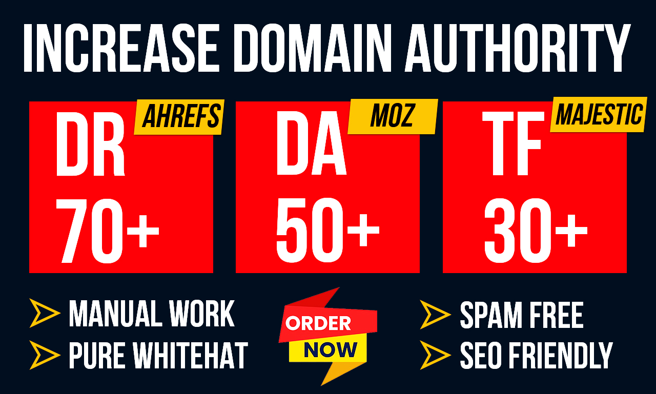 I will increase increase website authourity moz DA, a...