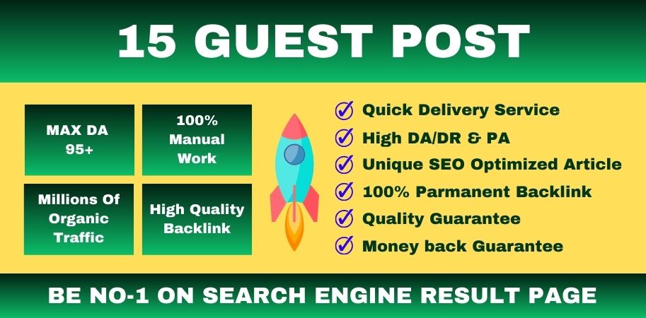 Write and Quickly Published Unique 15 Guest post, Do...