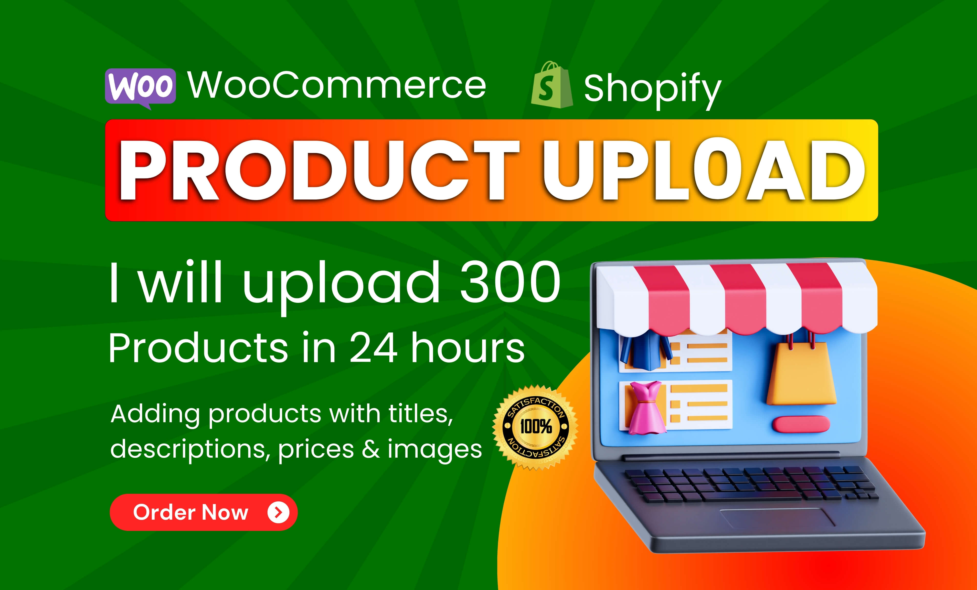 I will upload products or add products to woocommerce...