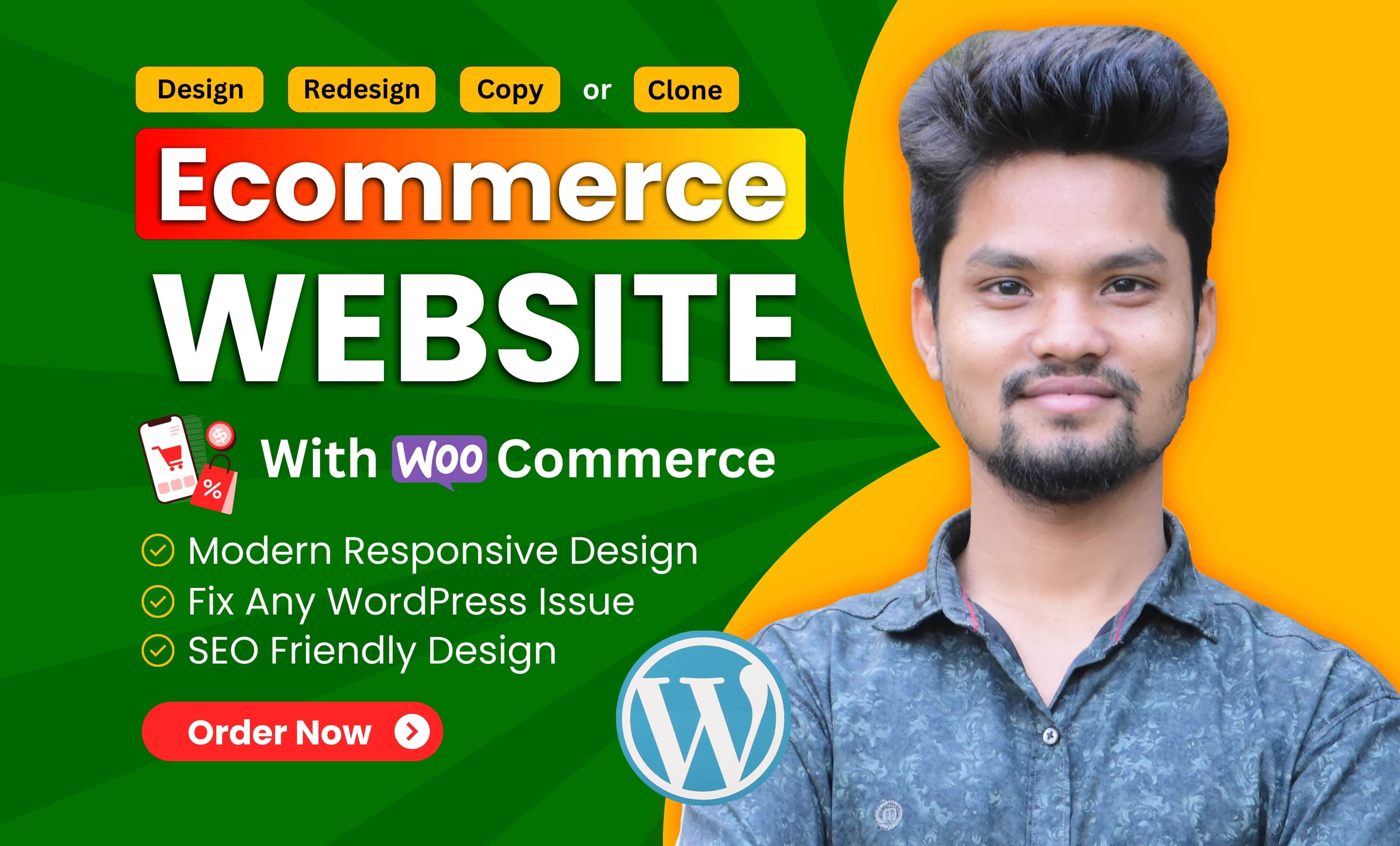I will create ecommerce website or online store using...