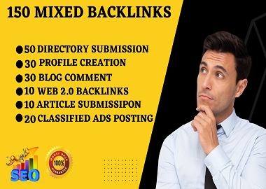 I will create 150 mixed dofollow nofollow natural bac...
