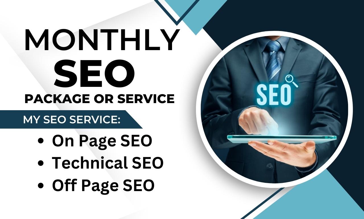 I will complete monthly SEO package or service for yo...