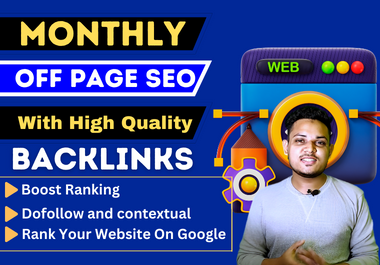 Monthly off page SEO service with high quality white ...