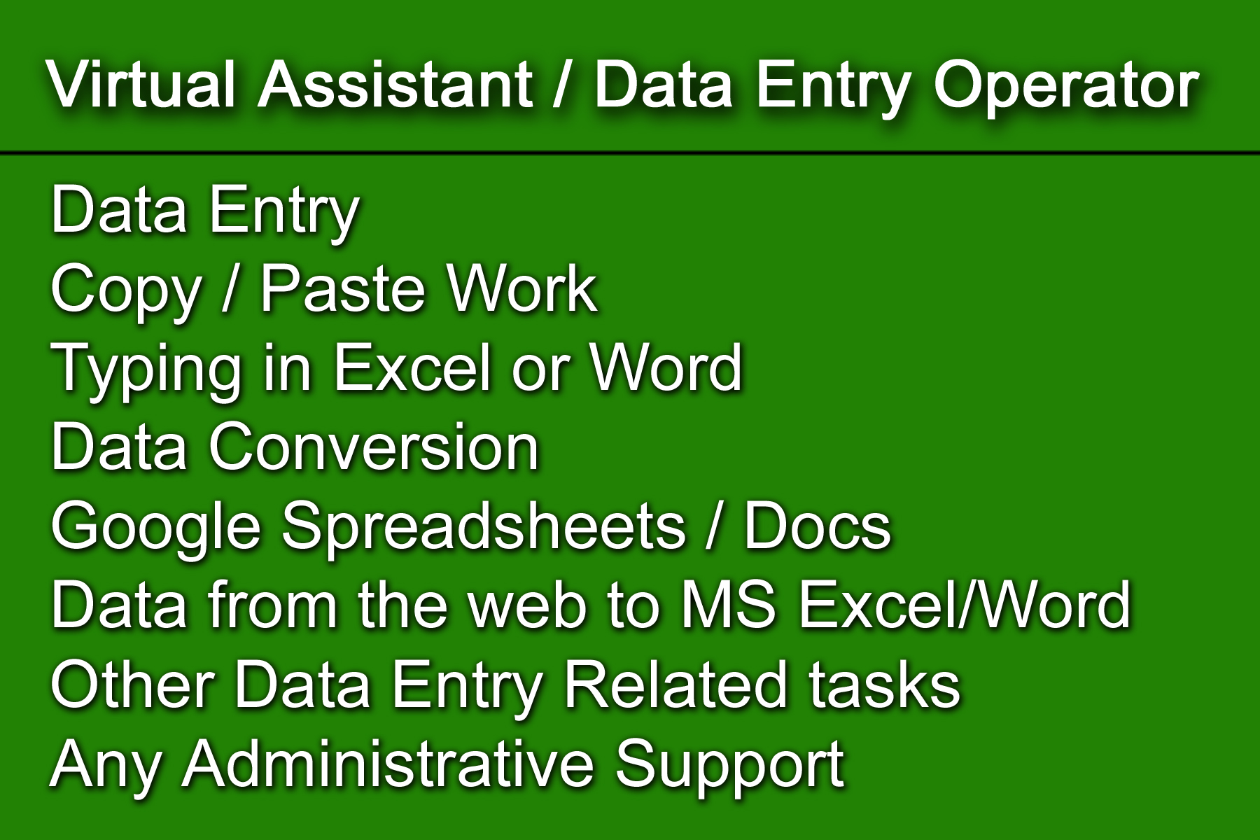 I will be your Virtual Assistant for Administrative o...