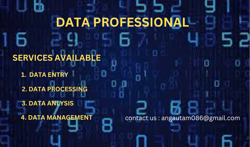 I am data service provider for data entry, processin...