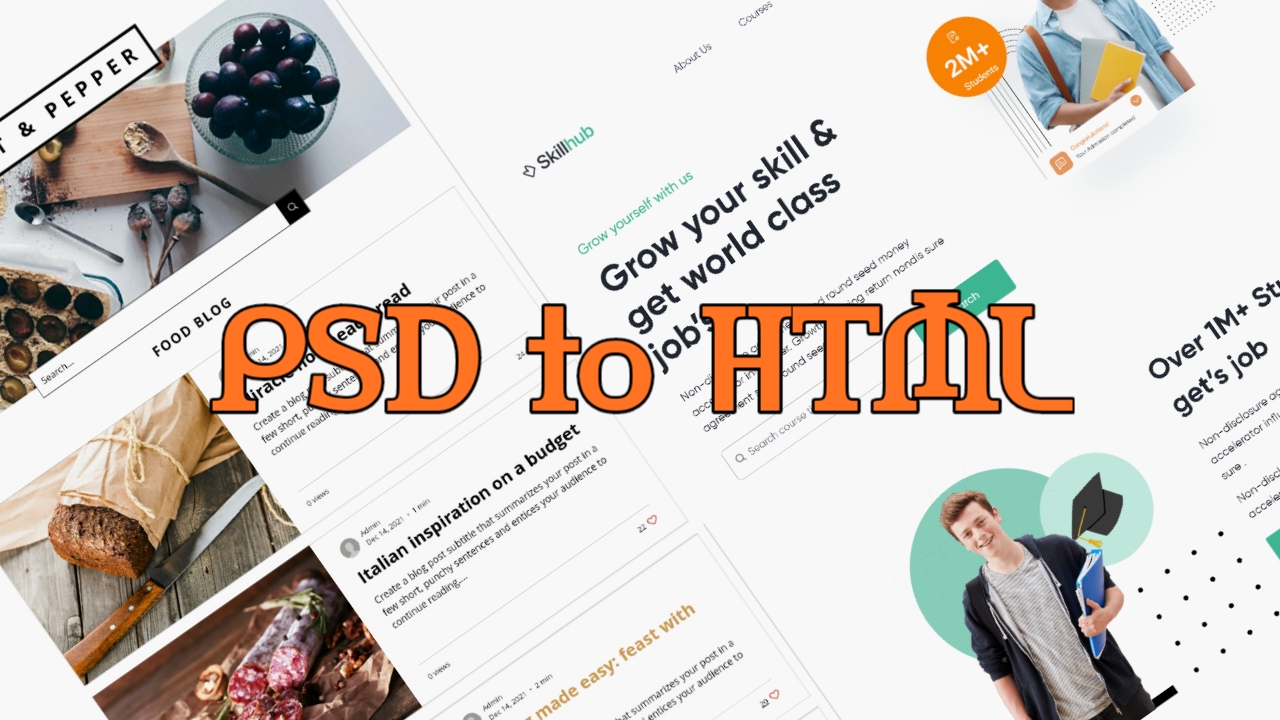 I will convert your figma/XD/PSD file to HTML with re...