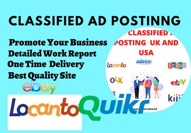I will post 80 classified ads on the top classified a...