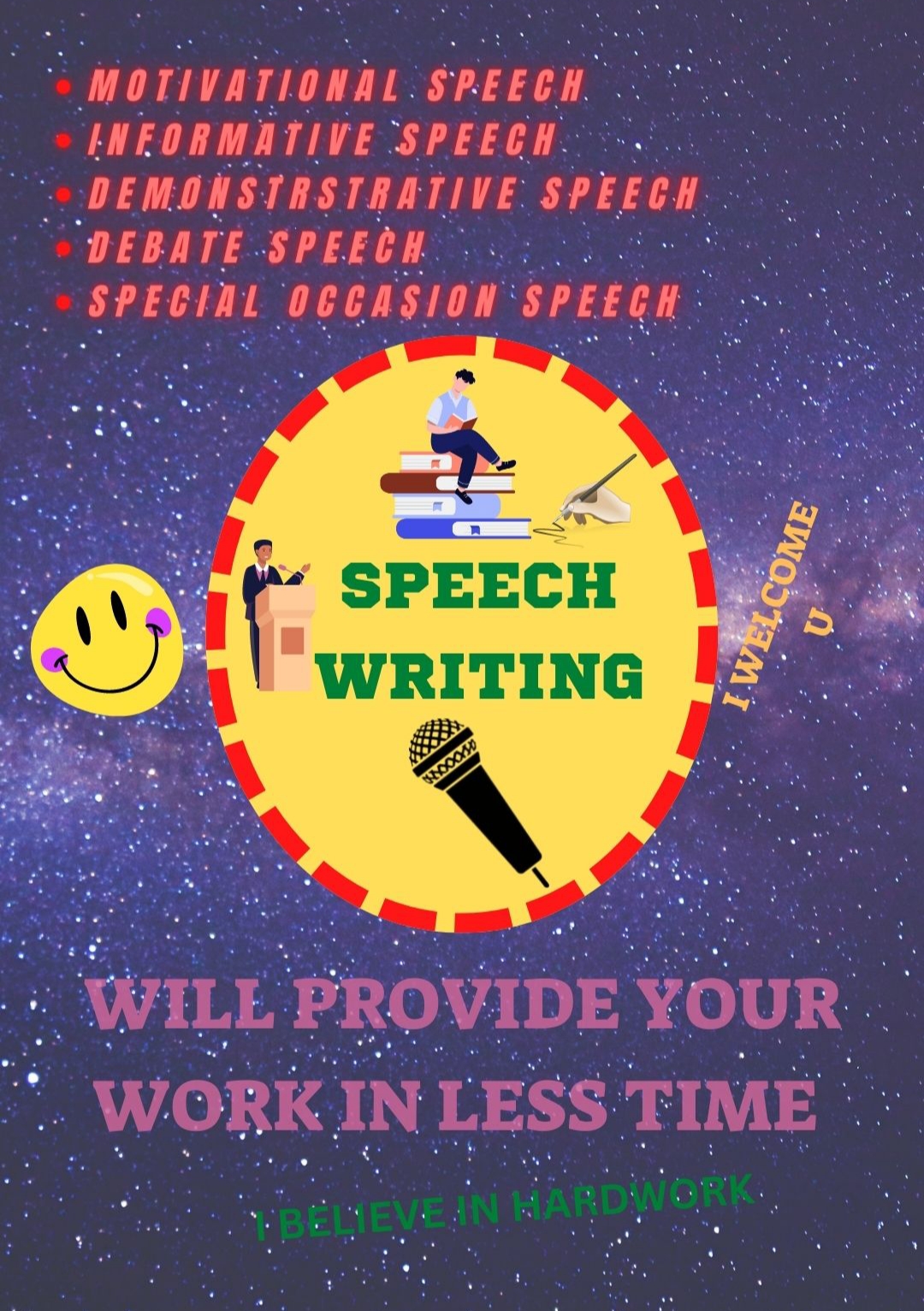I will write spectacular speech/presentation, motivat...