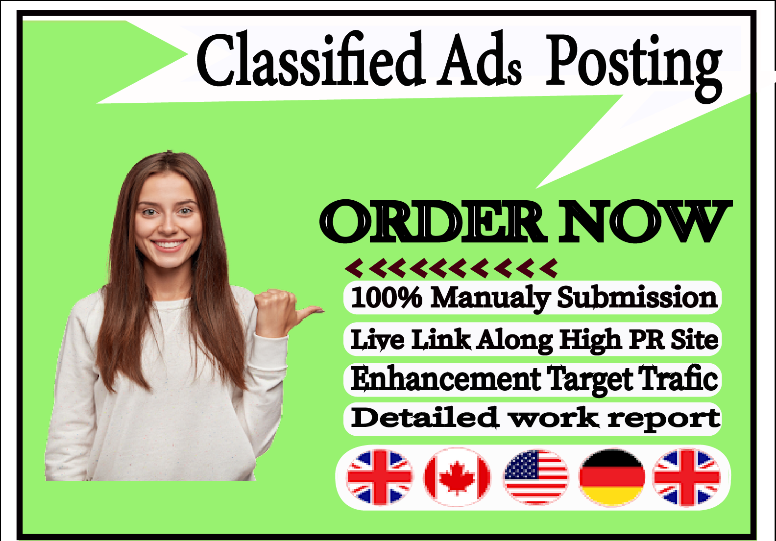 I will Provide 120 ads posting on top HQ ad posting s...