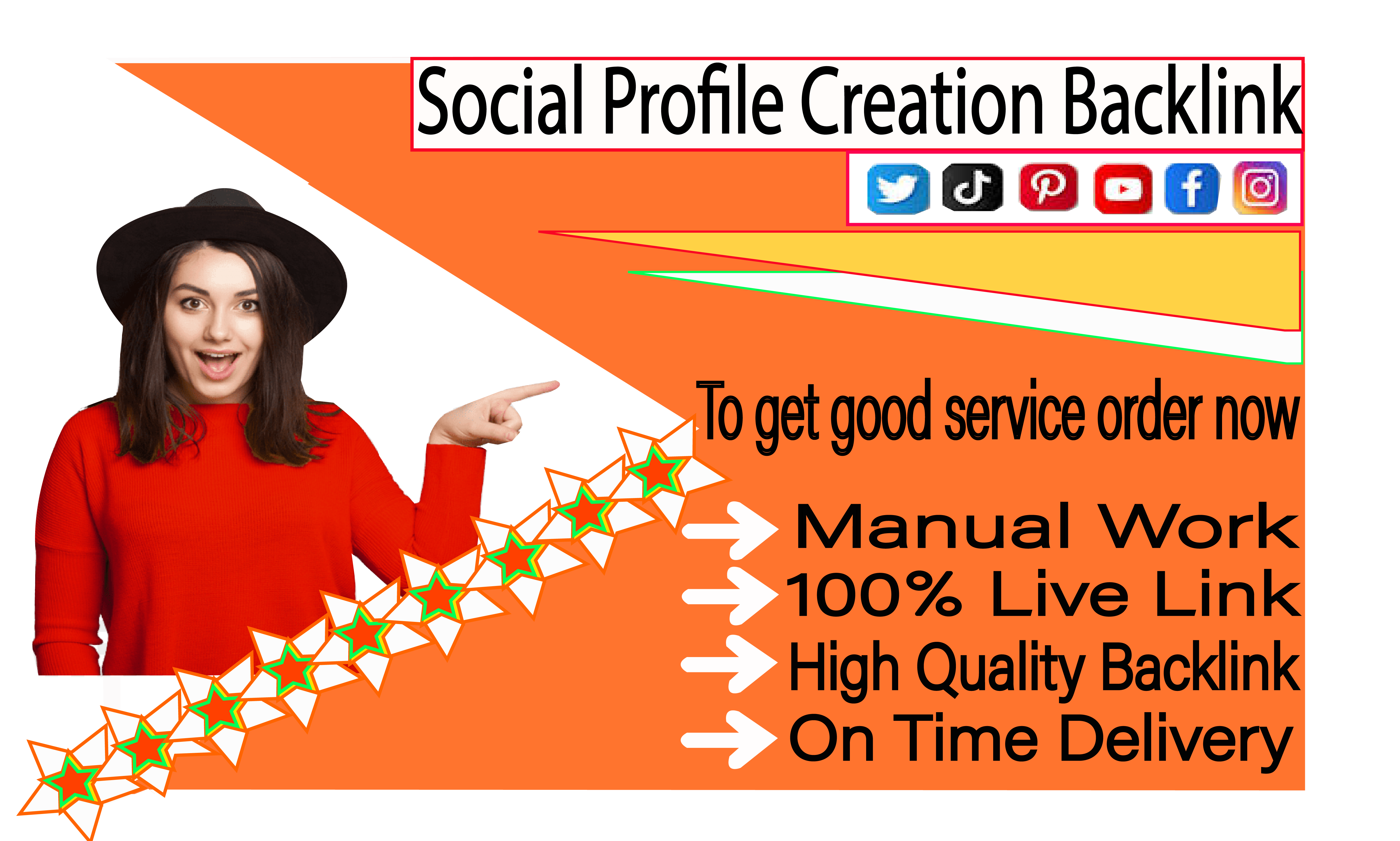 I will do 130 social media profile creation backlinks...