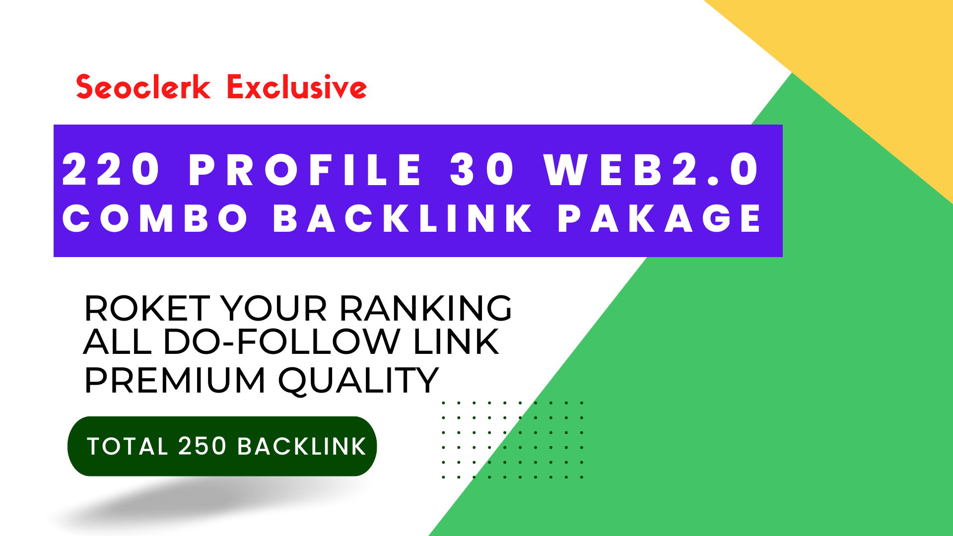 Top 250 high quality backlinks Package improves SEO i...