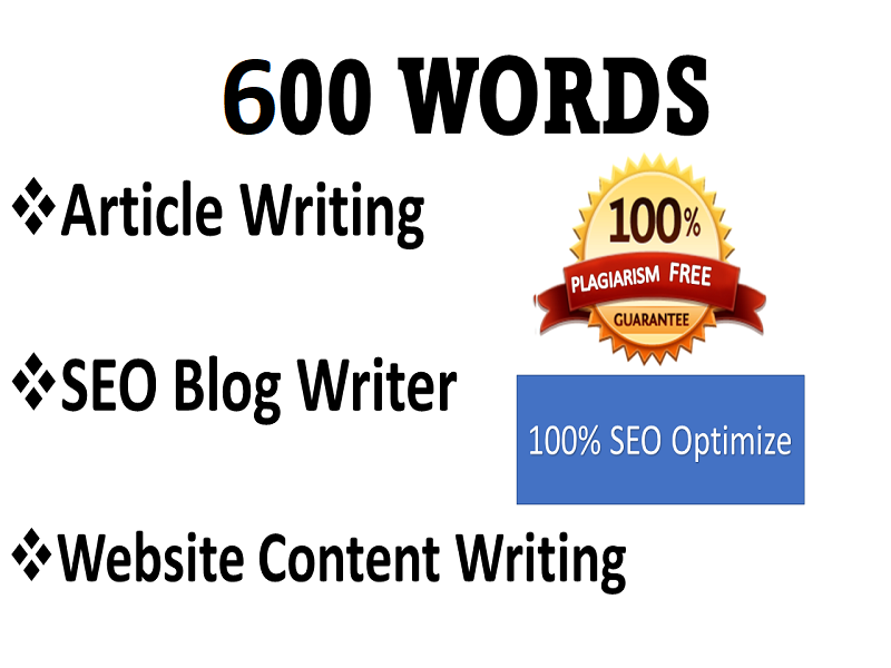 600 words 100 percent manual article writing, SEO bl...