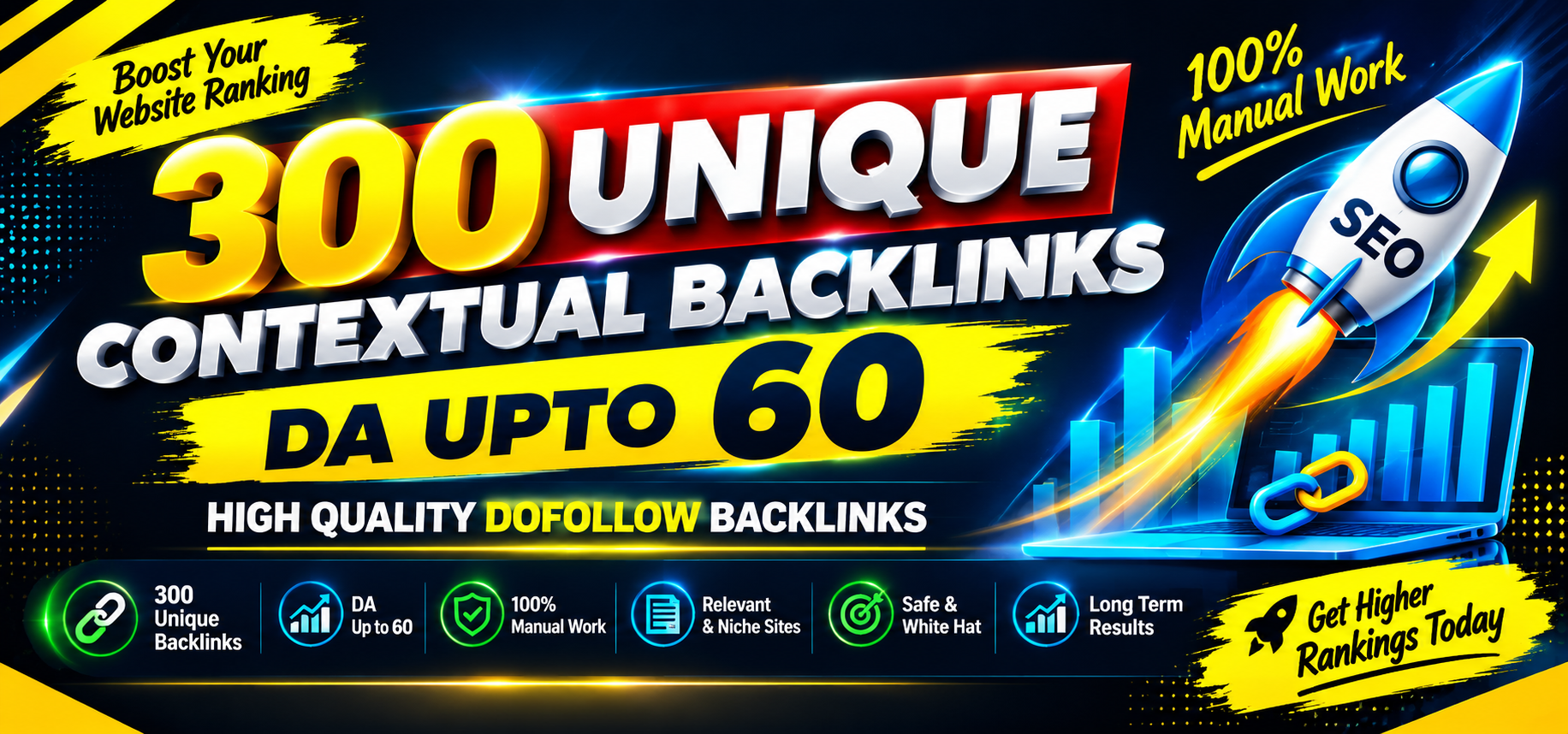 Premium DA50+ Handpicked & Manual 300+ Backlinks ...