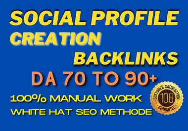 I will Create 100 HQ Social Profile Backlinks For you...