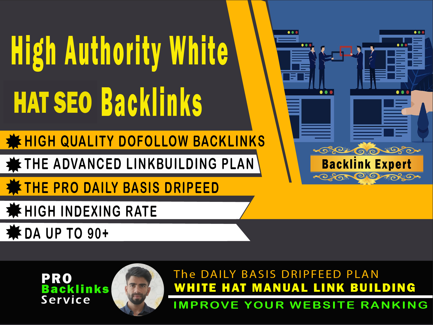 I will build manually create high quality do follow w...