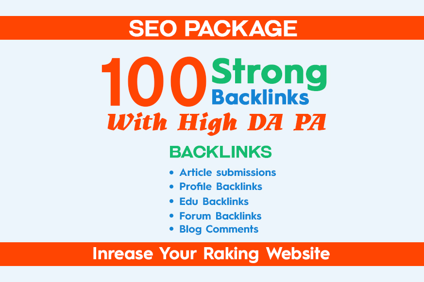 Boost Ranking with 100 High Authority Backlinks from ...