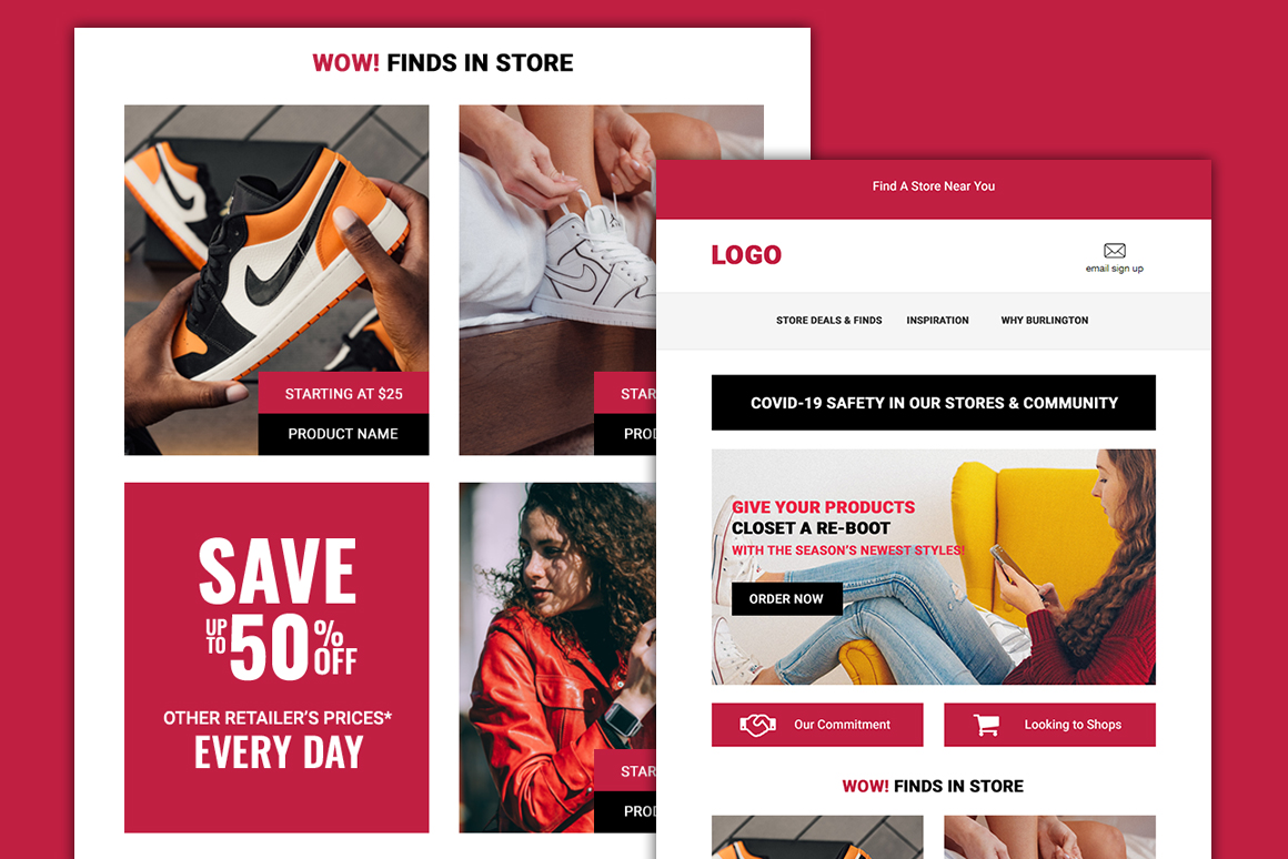 I will create an HTML email matching your website
