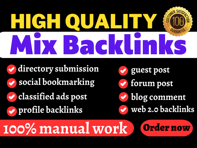 I will provide HQ 300 Dofollow Mix Backlinks for goog...