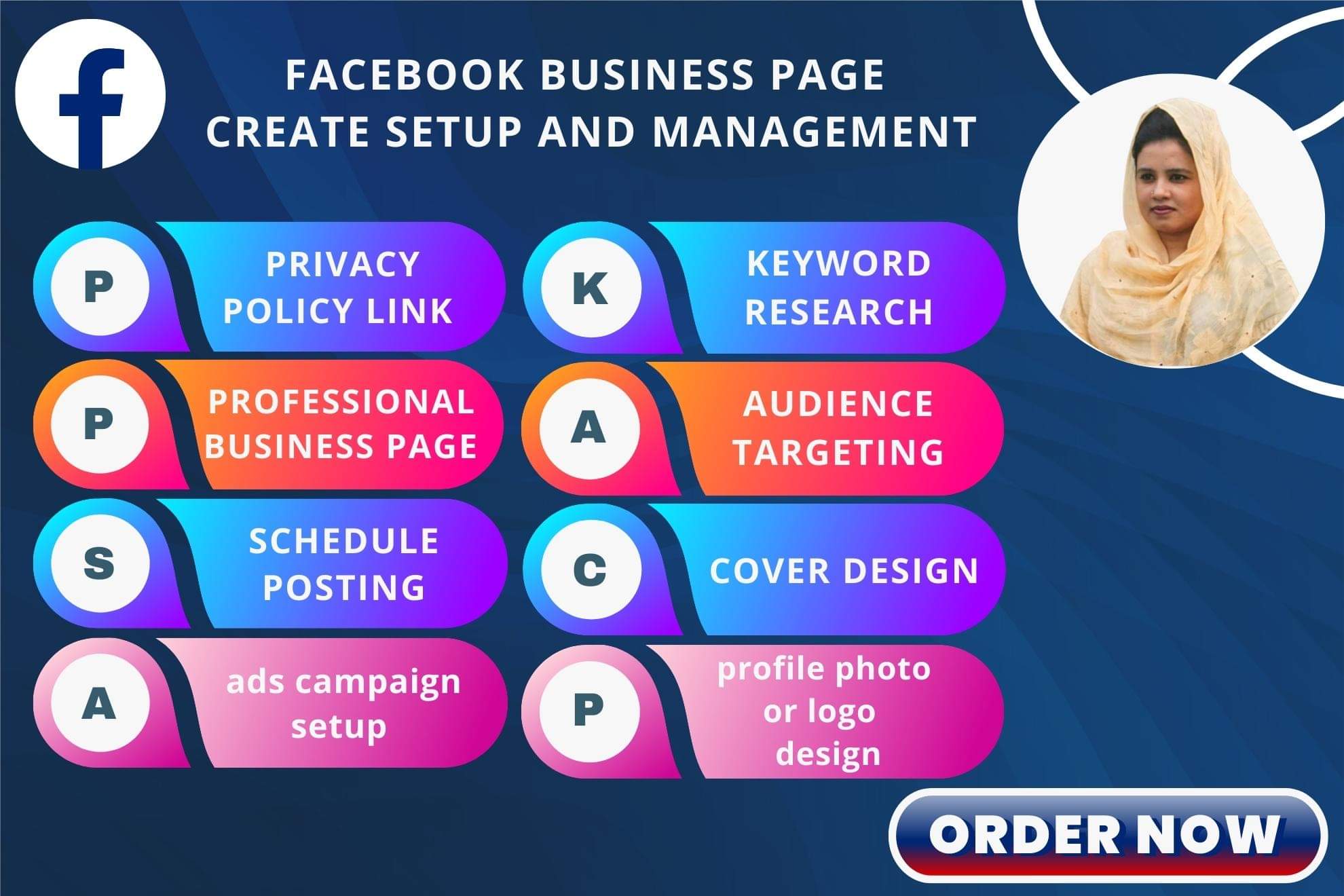 I will Create business, fan page Setup and Managemen...