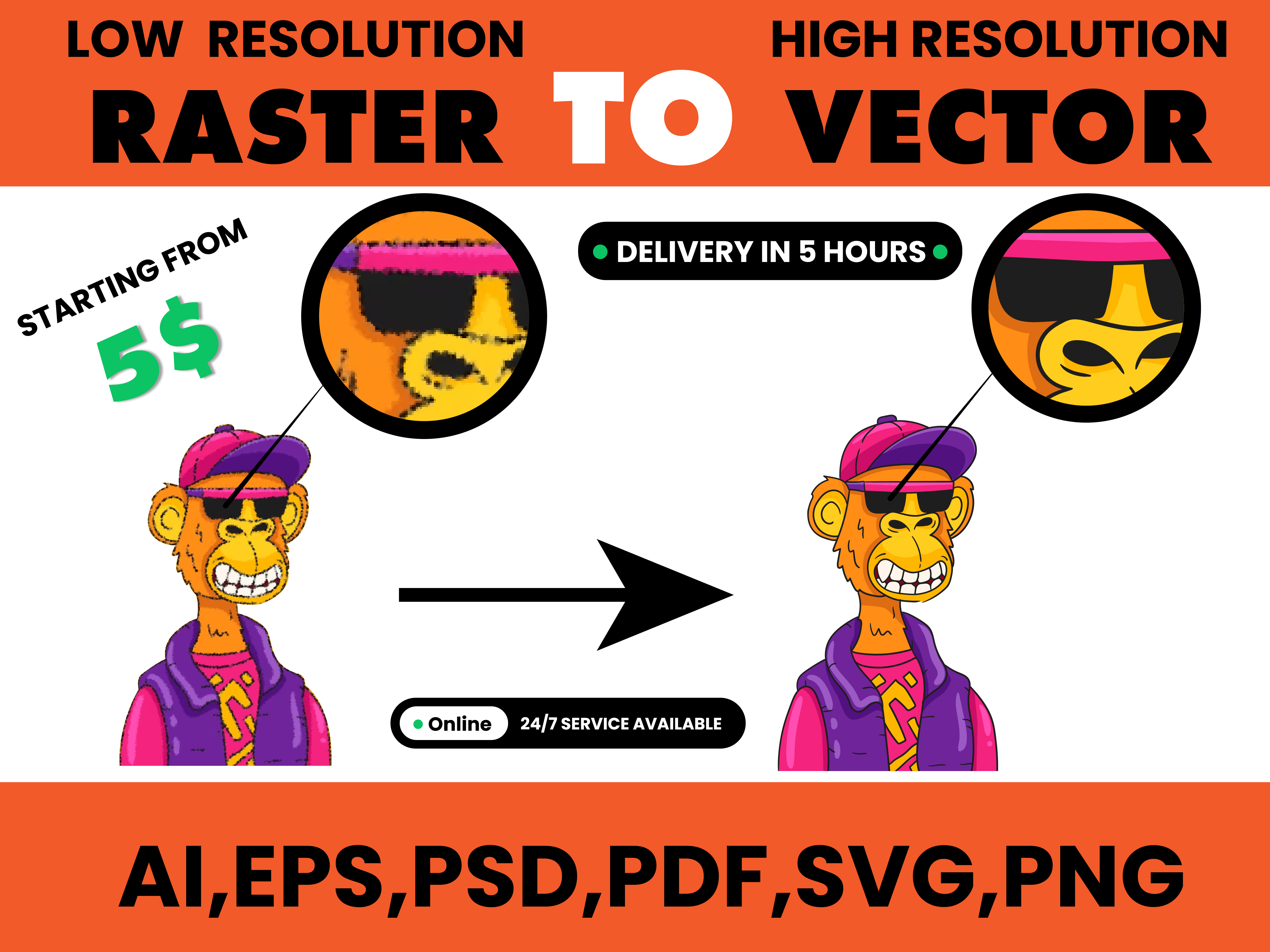 Get your images transformed into mesmerizing vector g...