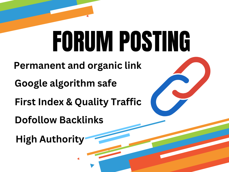 I will manually do Forum posting backlinks to high da...