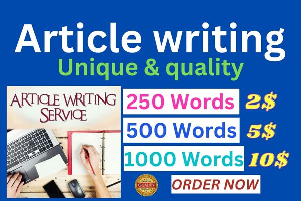 I will write articles and blog posts tailored to your...
