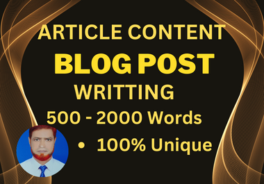 I will Publish 500 - 1000 words content writing on Hi...