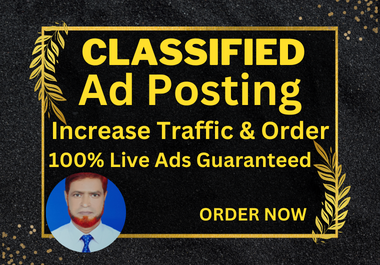 You will get instantly high quality live ads posting ...