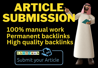 I will do 25 Article dofollow SEO backlinks & hig...