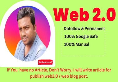 20 high authority/quality/da web 2.0 / Web2.0 Permane...