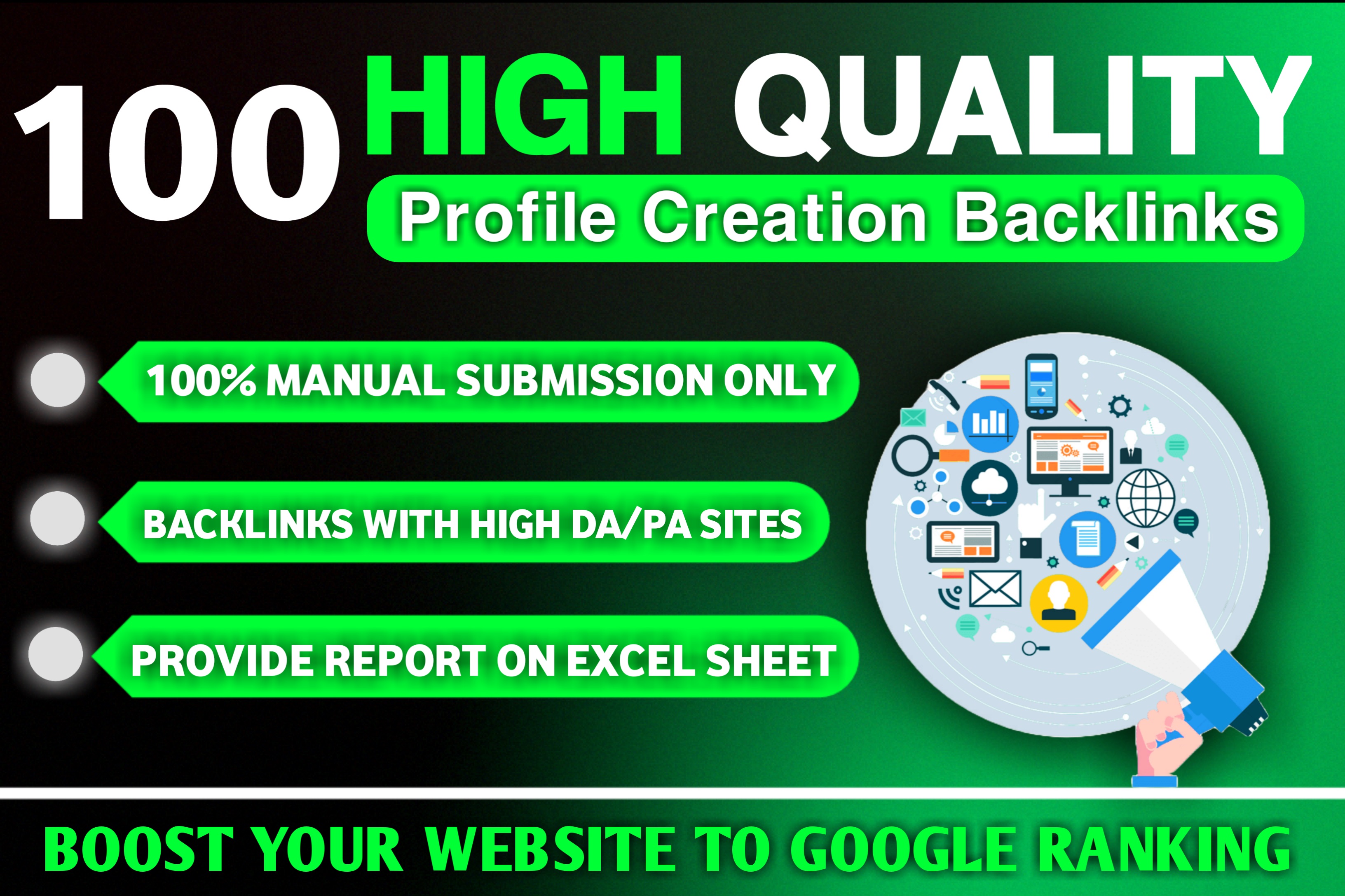 Premium Quality 100 PR9 & Profile Creation High A...